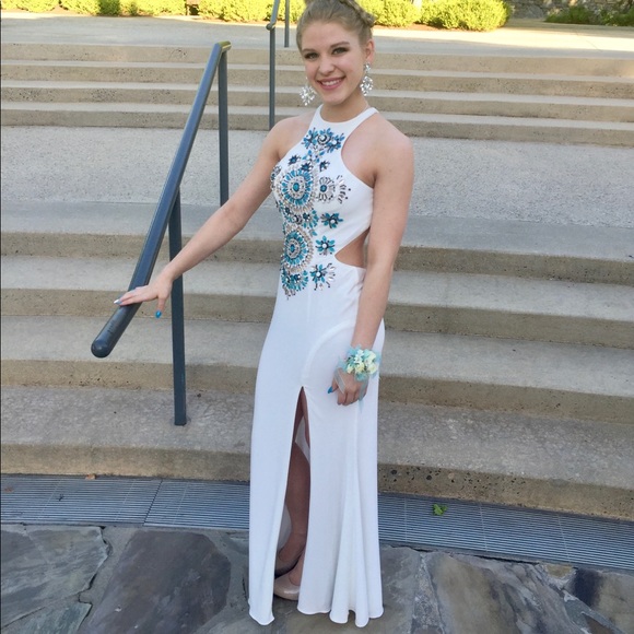 Rachel Allan Dresses & Skirts - White jersey prom dress